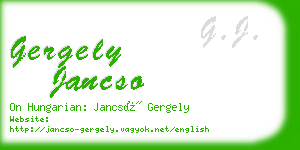 gergely jancso business card